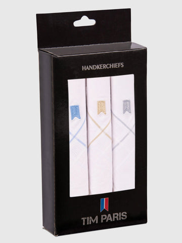 Premium Cotton Handkerchiefs for Men – Pack of 3 Tim Paris