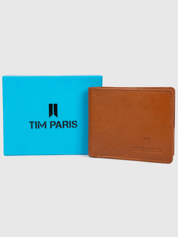 Tan Leather Wallet Tim Paris
