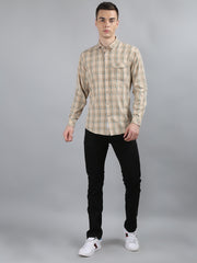 Beige Classic Checks Shirt