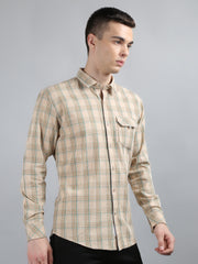 Beige Classic Checks Shirt