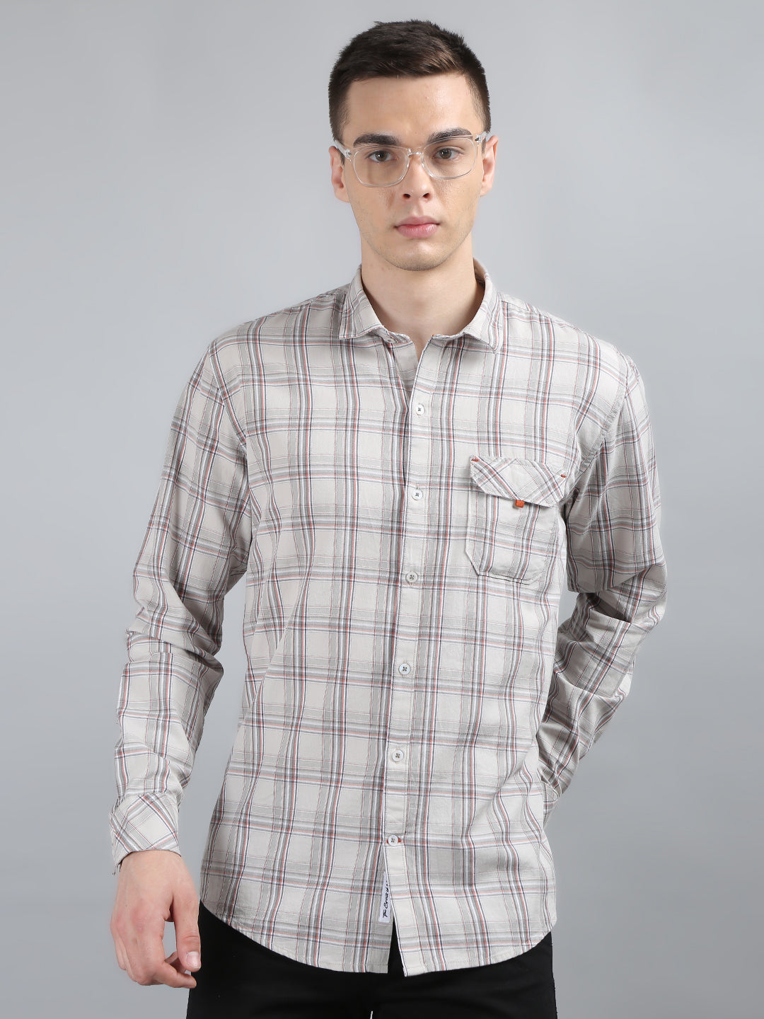 Ash Grey Classic Checks Shirt