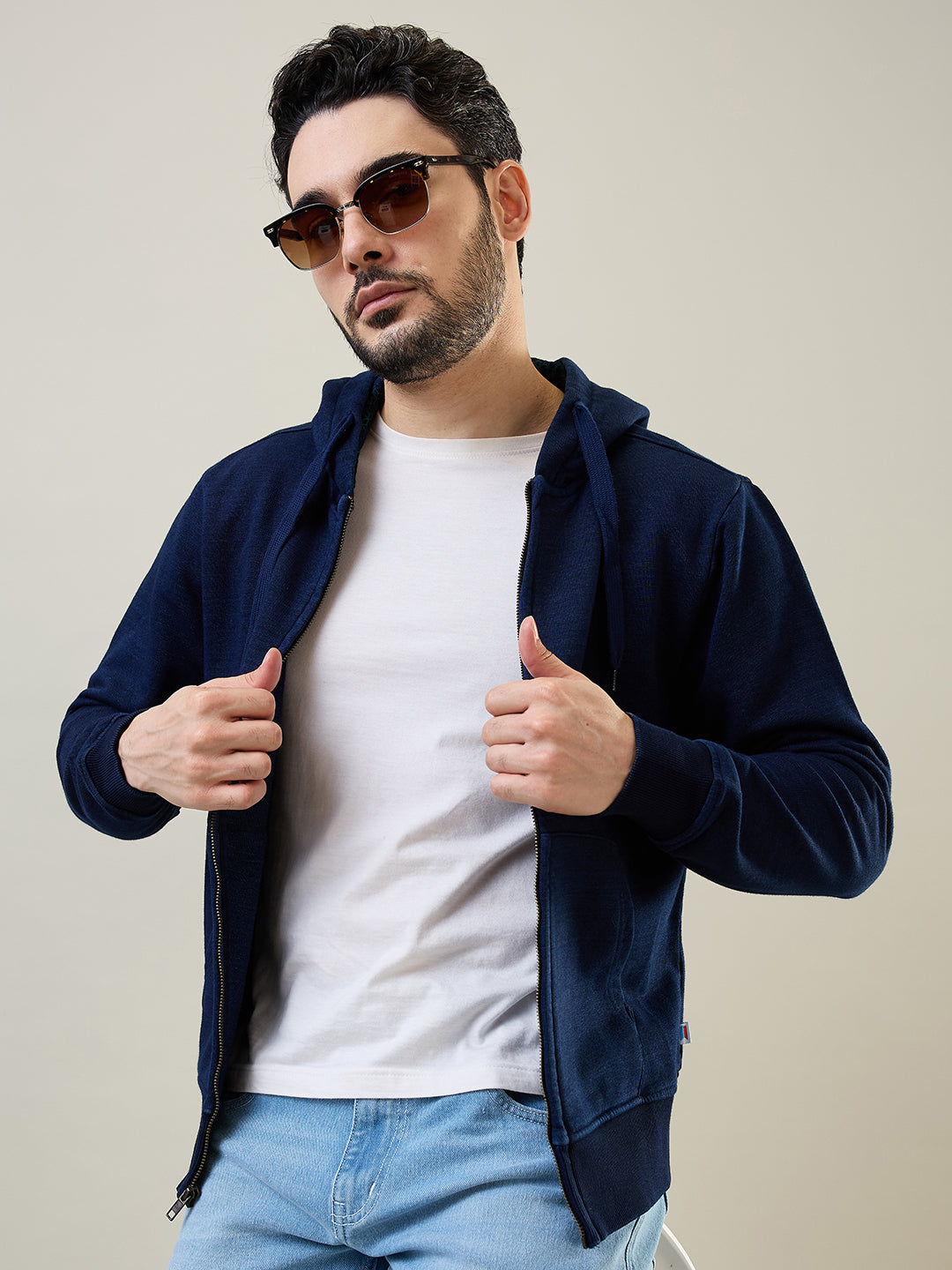 Tim Paris Rinse Round Neck Solid Regular Sweatshirts