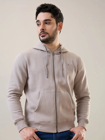 Grey Zipper Hoodie Tim Paris