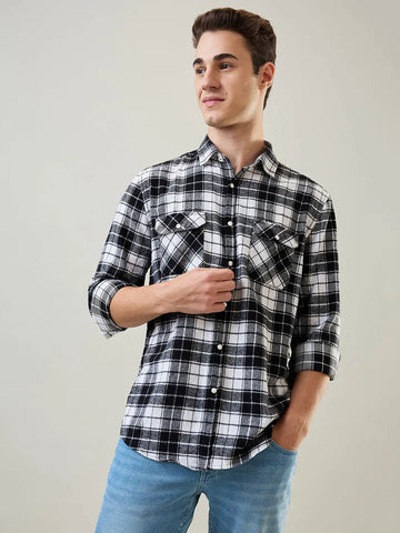 Black & White Checkered Shirt Tim Paris