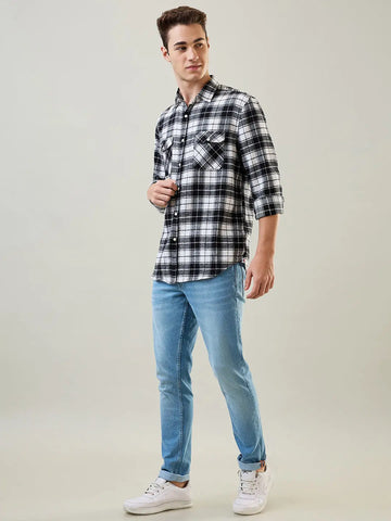 Black & White Checkered Shirt Tim Paris