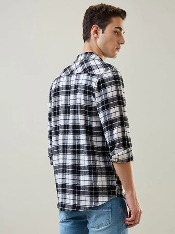 Black & White Checkered Shirt Tim Paris