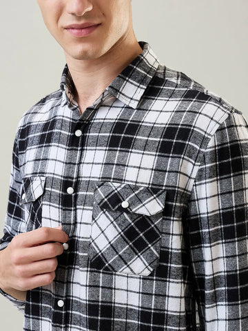 Black & White Checkered Shirt Tim Paris
