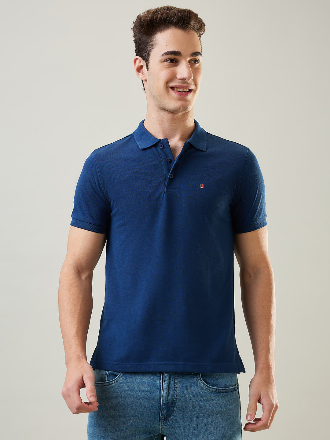 Sailor Blue Solid Polo T-Shirt