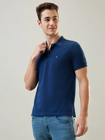Sailor Blue Solid Polo T-Shirt