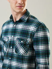 Dark Green Checkered Shirt