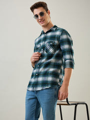 Dark Green Checkered Shirt