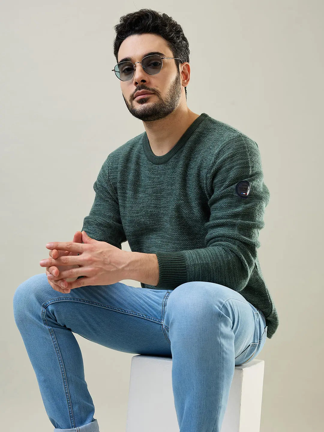 Deep Forest Round Neck Pullover Tim Paris