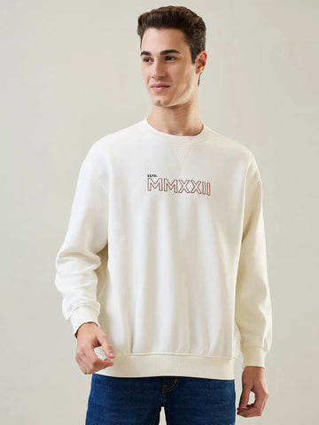 Egret Off White Printed Sweatshirt Tim Paris