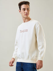Egret Off White Printed Sweatshirt