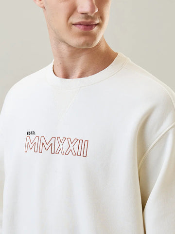 Egret Off White Printed Sweatshirt Tim Paris