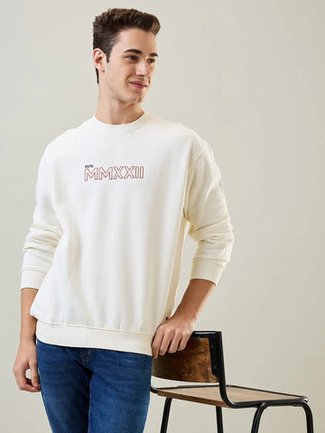 Egret Off White Printed Sweatshirt Tim Paris