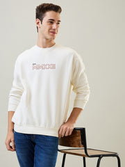 Egret Off White Printed Sweatshirt