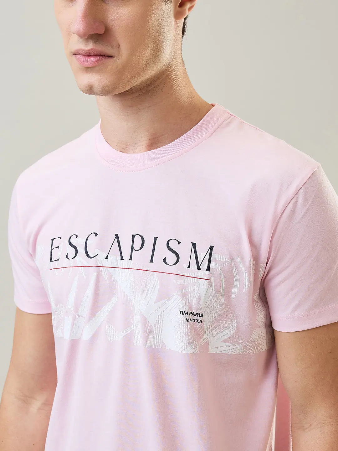 Escapism Pink Graphic Print T-Shirt Tim Paris
