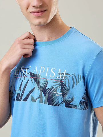 Robbia Blue Graphic Print T-Shirt Tim Paris
