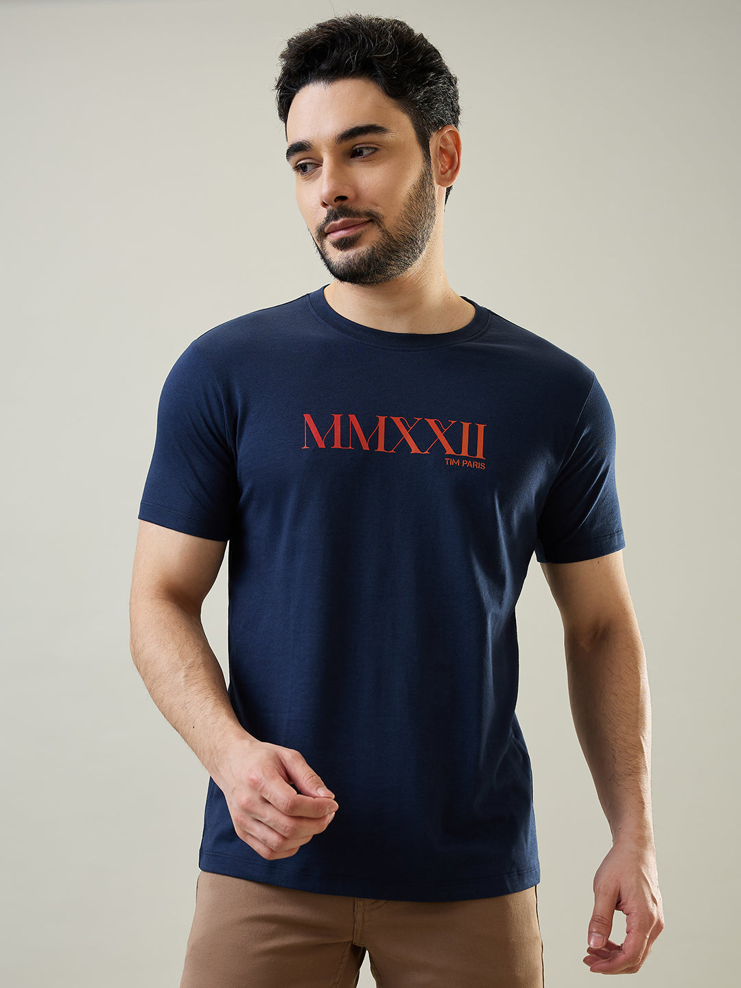 Dress Blue Graphic Print T-Shirt
