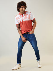 Mens T-Shirt Cut & Sew Burnt Sienna