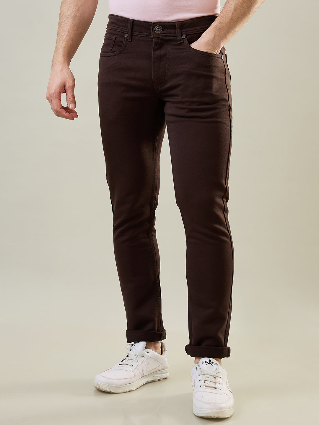 Coffee Ferdinand Slim Tapered Fit Jeans