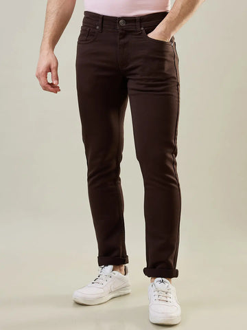 Coffee Ferdinand Slim Tapered Fit Jeans Tim Paris