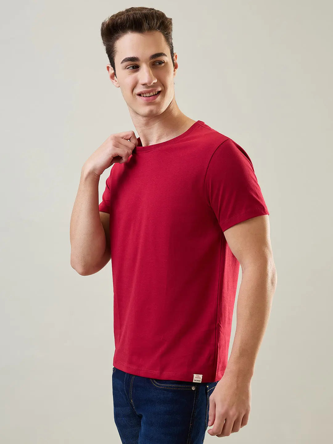 Scooter Red Solid T-Shirt Tim Paris