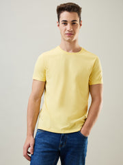 Pale Banana Yellow Solid T-Shirt