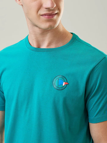 Porcelain Green Graphic Printed T-Shirt Tim Paris
