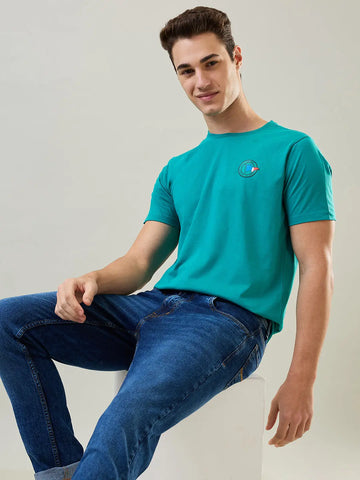 Porcelain Green Graphic Printed T-Shirt Tim Paris