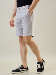 Light Grey Dyed Stretch Shorts