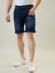 Dark Indigo Stretch Denim Shorts
