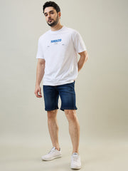 Dark Indigo Stretch Denim Shorts