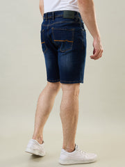 Dark Indigo Stretch Denim Shorts