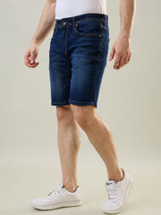 Dark Indigo Stretch Denim Shorts