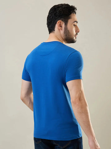 Galactic Cobalt Blue Graphic Print T-Shirt Tim Paris