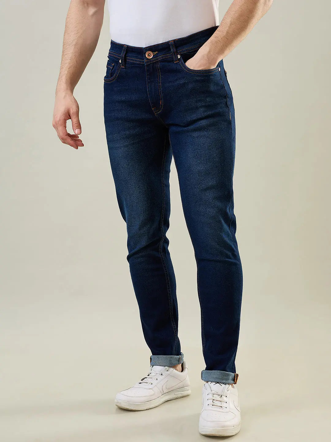 Dark Indigo Hugo Skinny Fit Denim Jeans Tim Paris