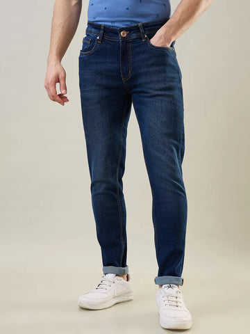 Enzyme Wash Blue Hugo Skinny Fit Jeans Tim Paris