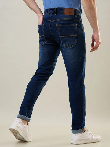 Enzyme Wash Blue Hugo Skinny Fit Jeans Tim Paris