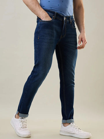 Enzyme Wash Blue Hugo Skinny Fit Jeans Tim Paris