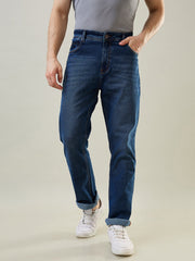 Medium Indigo Logan Straight Fit Jeans