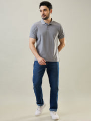 Medium Indigo Logan Straight Fit Jeans
