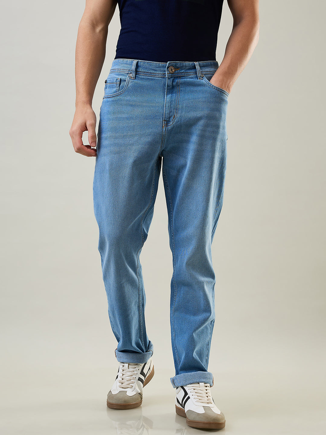 Light Indigo Logan Straight Fit Jeans