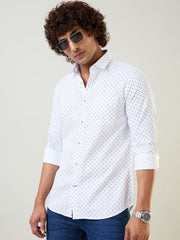 Mens Shirt Print White