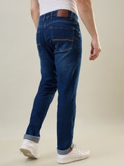 Medium Indigo Parker Slim Straight Fit Jeans