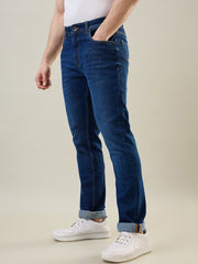 Medium Indigo Parker Slim Straight Fit Jeans