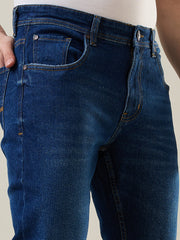 Medium Indigo Parker Slim Straight Fit Jeans
