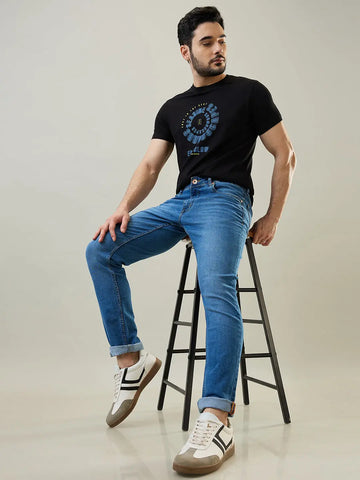 Enzyme Blue Ferdinand Slim Tapered Fit Jeans Tim Paris