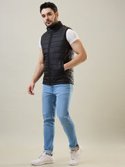 Tim Paris Jacket - Black Sleeveless Jacket